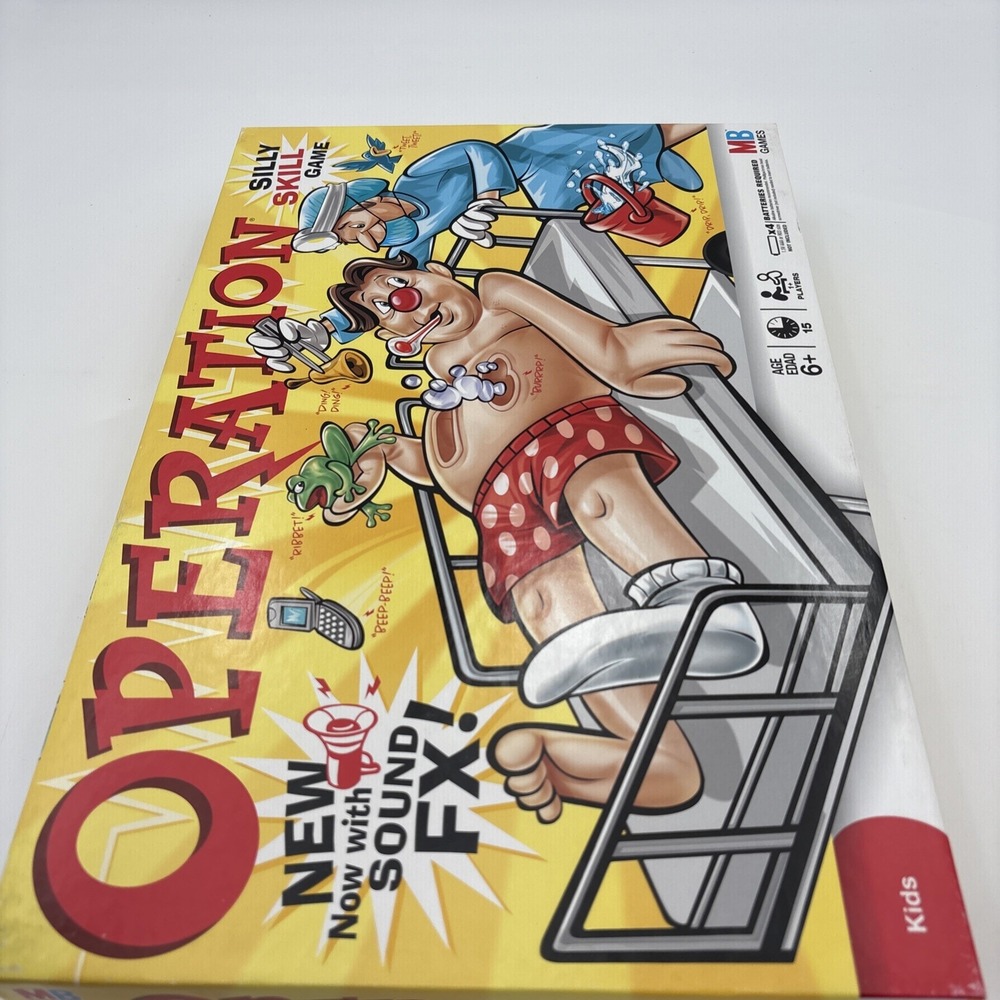 Operation Game w/ Silly Sound FX Milton Bradley 2008
